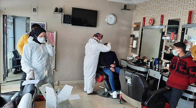 Berber ve kuaförlere korona virüs testi yapılıyor