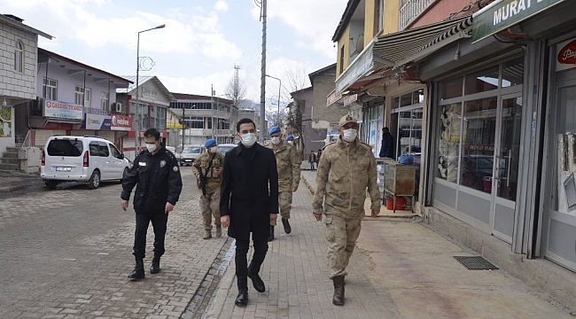 Beytüşşebap Kaymakamı Uğuz, korona denetimlerine katıldı
