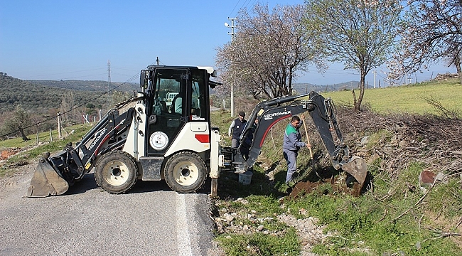 Burhaniye'de Bahadınlı yolu ağaçlandırıldı