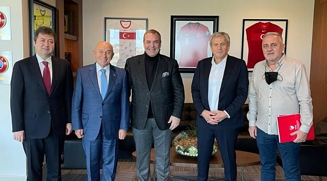Bursaspor Başkanı Erkan Kamat, TFF Başkanı Nihat Özdemir'le görüştü