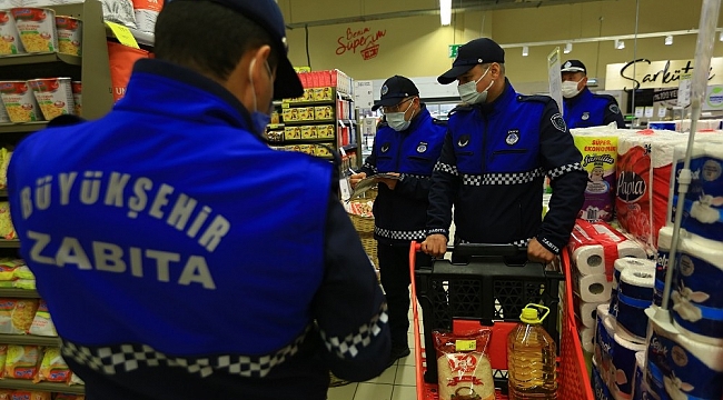 Büyükşehir zabıtasından etiket denetimi