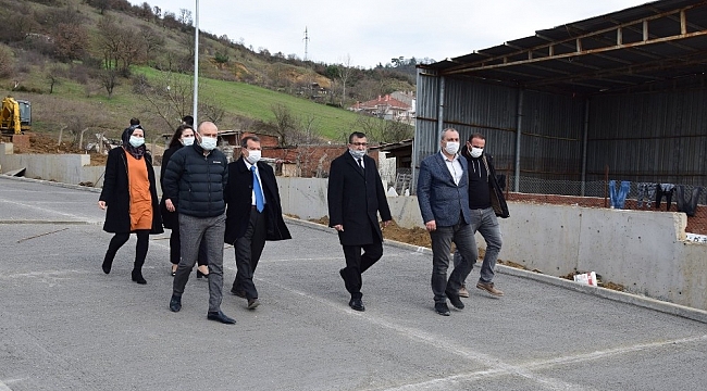 Çan Devlet Hastanesi inşaatında inceleme