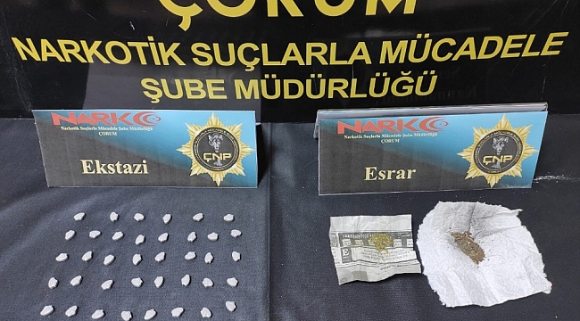 Çorum polisinden uyuşturucu operasyonu