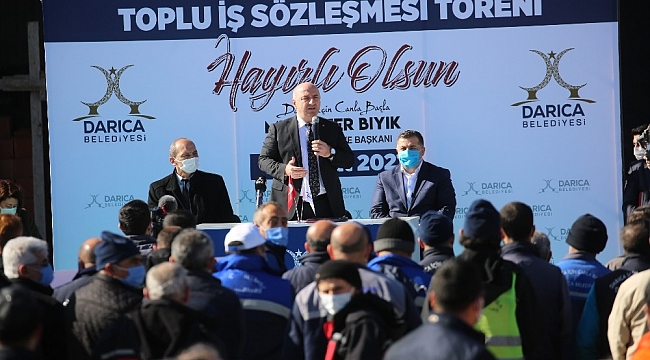 Darıca Belediyesi'nde toplu iş sözleşmesi imzalandı