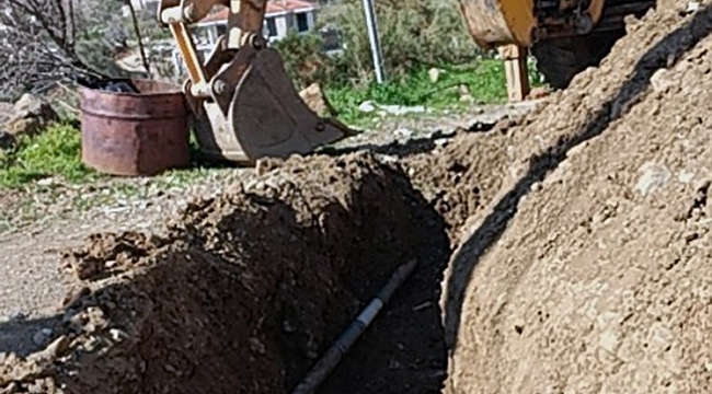 Datça'da içme suyu hat yenileme çalışması
