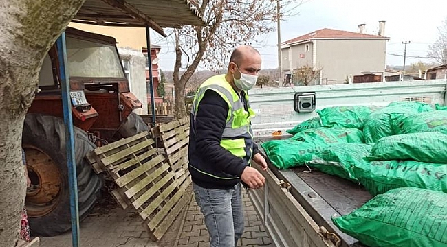 Ergene'de yüzlerce aileye kömür yardımı