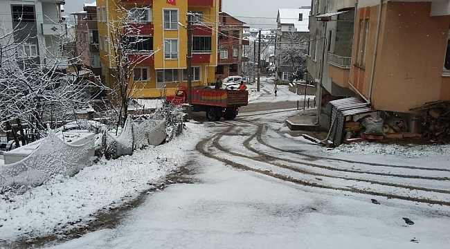 Fatsa'da karla mücadele