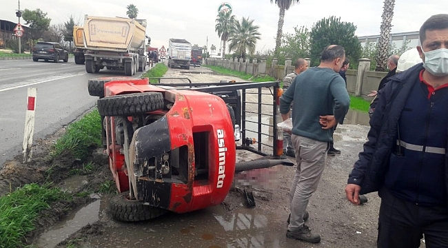 Forkliftin altında kalan işçi hayatını kaybetti