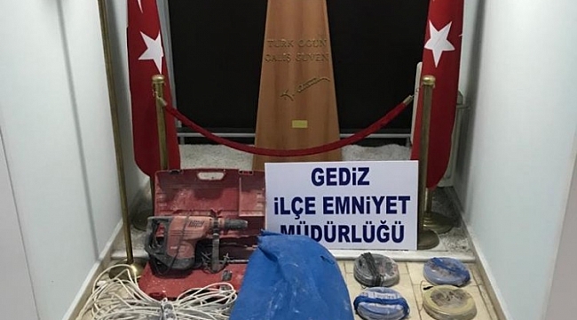 Gediz'de inşaat malzemesi çalan şahıs gözaltına alındı
