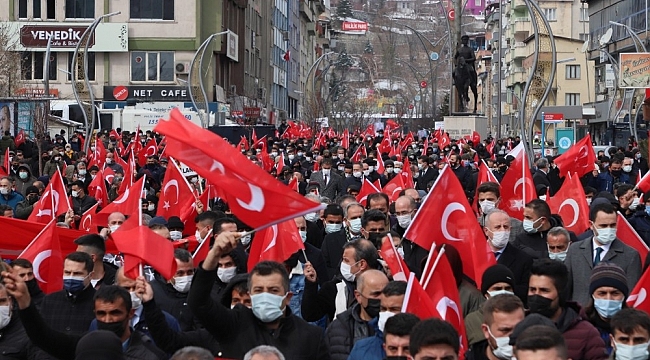 Hakkari teröre karşı tek yürek oldu