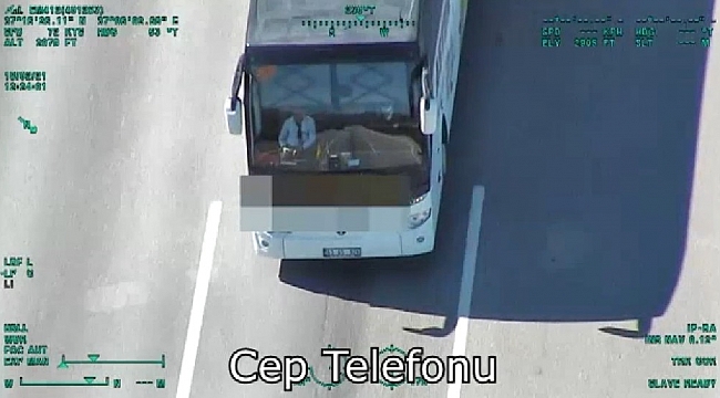 Helikopterle denetlenen sürücülere ceza yağdı