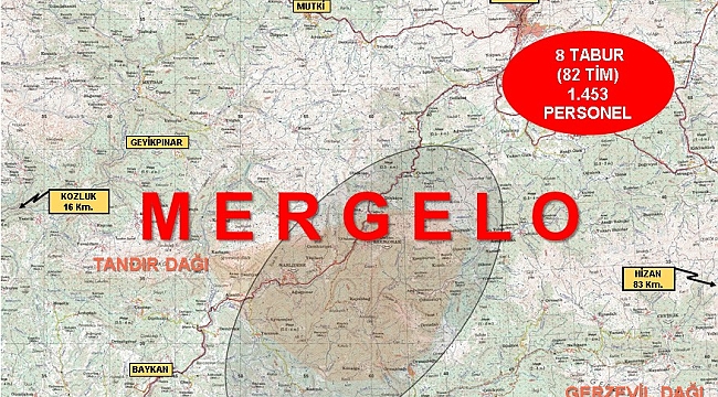 İçişleri Bakanlığınca Bitlis ve Siirt illerinde "Eren -6 Mergelo" Operasyonu başlatıldı. Operasyonda, Jandarma Komando, Jandarma Özel Harekat ve Güvenlik Korucu timlerinden oluşan bin 453 personel görev alıyor.
