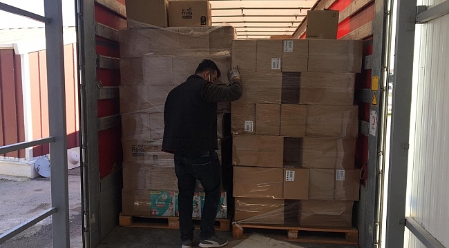 İhtiyaç sahipleri için 1 tır yardım malzemesi gönderildi