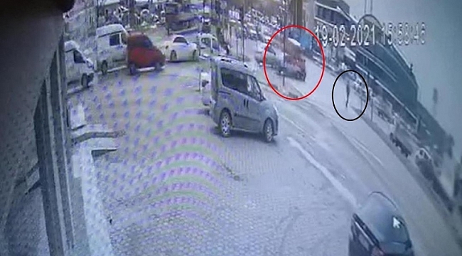 Işık ihlali yüzünden yaşanan kaza kameralara yansıdı