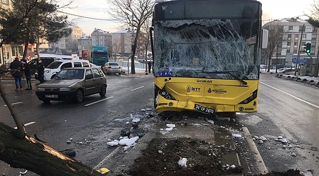 İstanbul'da otobüs ile servis minibüsü çarpıştı çok sayıda yaralı var