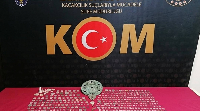 İzmir'de 661 adet tarihi eser ele geçirildi