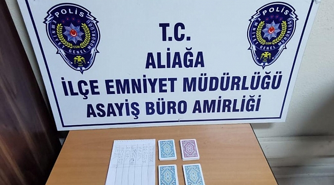 İzmir'de kumar oynanan iş yerine baskın