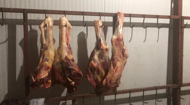 Jandarmadan yem fabrikasında ruhsatsız et üretimine baskın