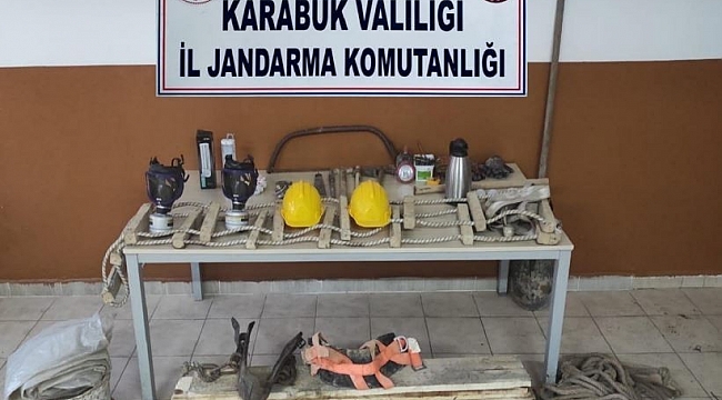 Karabük'te kaçak kazı yapanlara suçüstü