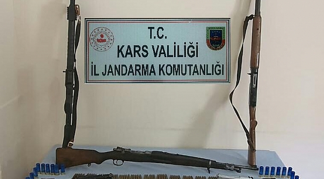 Kars'ta ruhsatsız silah operasyonu