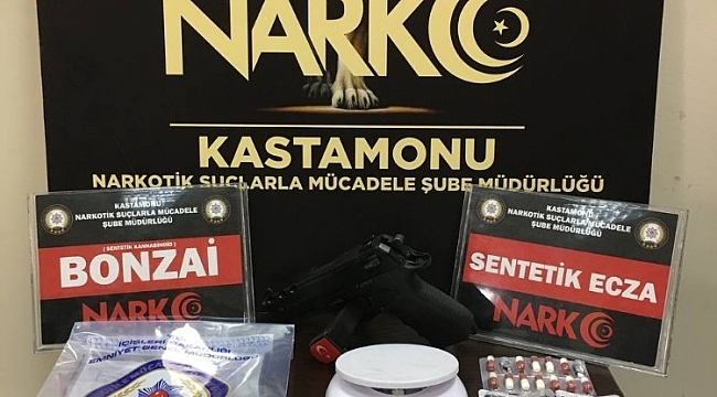 Kastamonu'da uyuşturucu ile yakalanan şahıs tutuklandı