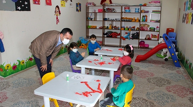 Kaymakam Türkman'dan aile destek merkezi ve aşevine ziyaret