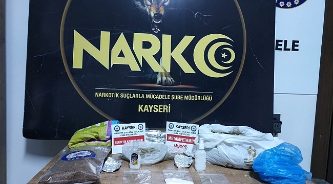 Kayseri'de 795 gram sentetik uyuşturucu ele geçirildi