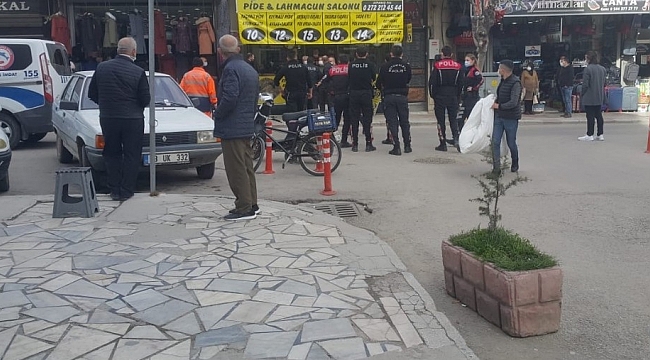 Korona virüs denetimine çıkan ekibe pidecilerden saldırı