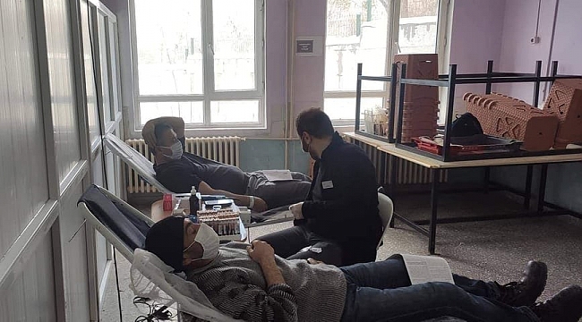 Köyde kan bağışı kampanyası