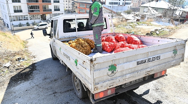 Mamak'ta ihtiyaç sahibi ailelere soğan dağıtıldı