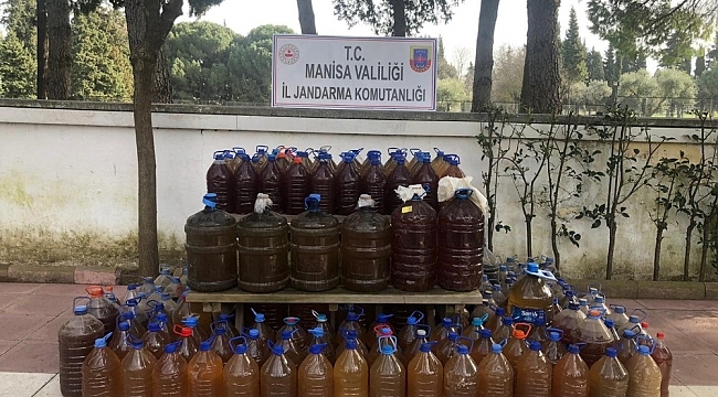 Manisa'da bin 73 litre sahte içki ele geçirildi