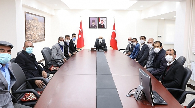 Mardin Valisi Demirtaş, muhtar heyetini kabul etti