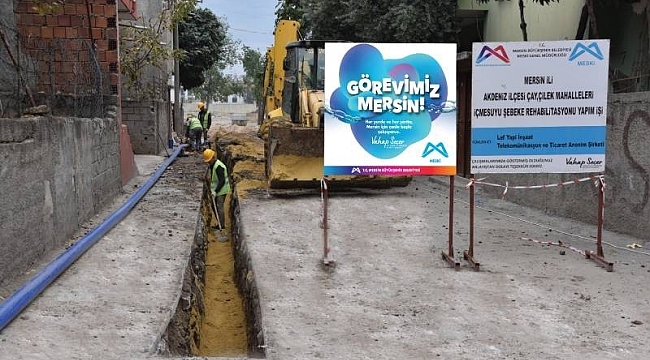 MESKİ'nin içmesuyu hattı çalışmaları sürüyor