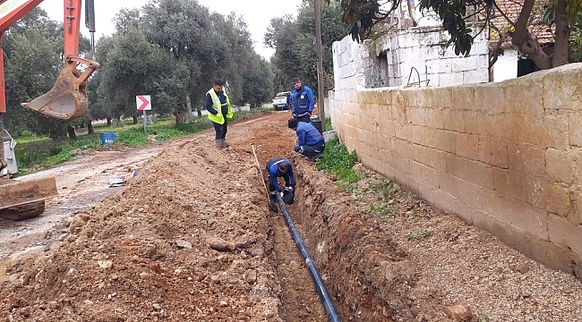 Milas Beçin'de içme suyu hatları yenileniyor