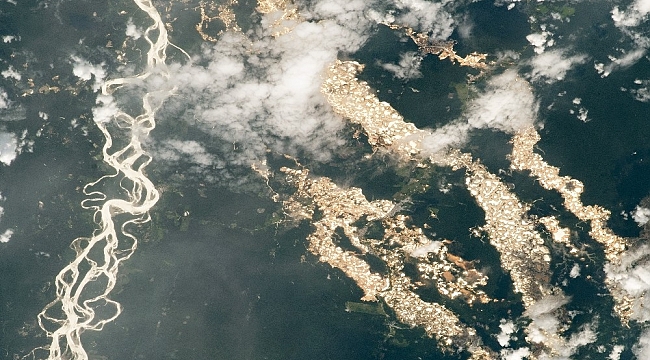 NASA yayınladığı fotoğraflarla Amazon'un "altın nehirlerini" ortaya çıkardı