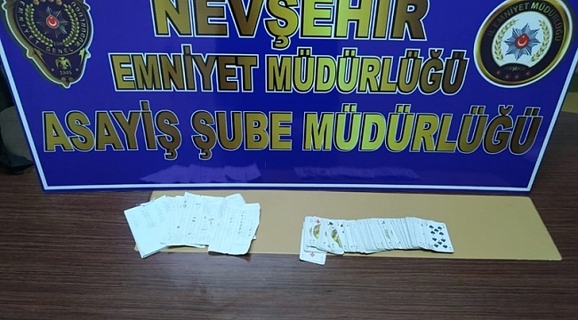 Nevşehir'de kumar oynanan dernek basıldı