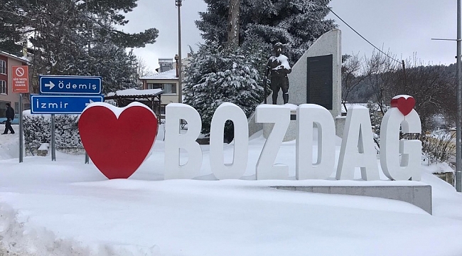 Ödemiş'te yaylalar kar altında, ekipler alarmda