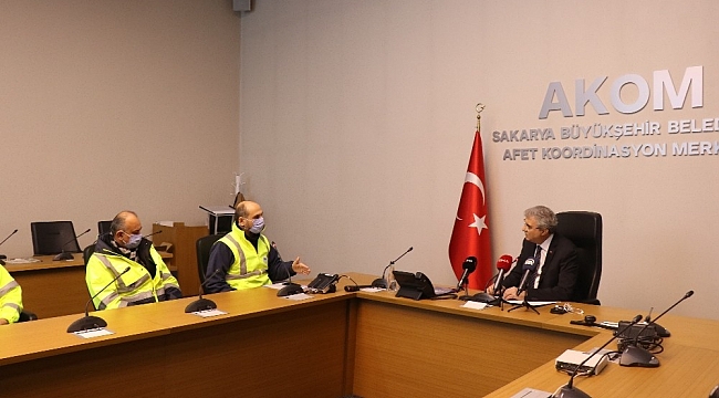 Sakarya'da 24 saat kesintisiz karla mücadele