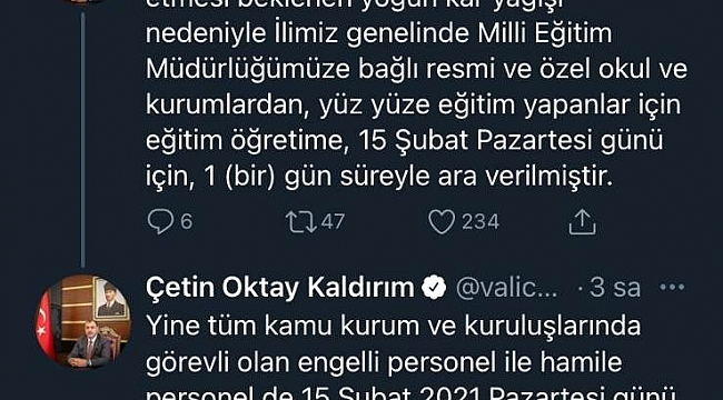 Sakarya'da yüz yüze eğitime kar engeli