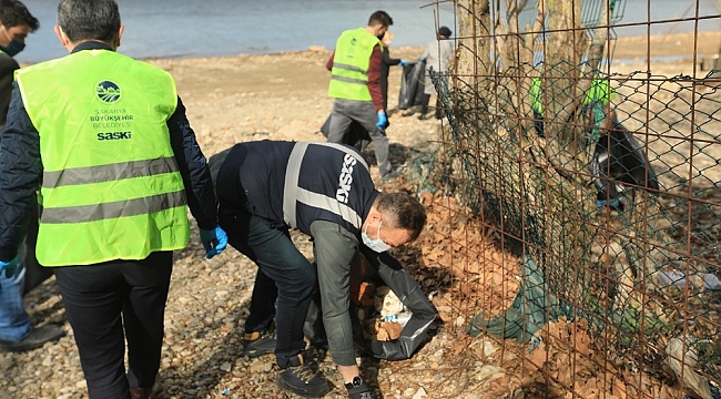 Sapanca Gölü çevresi temizlendi