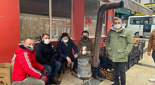 Seyyar esnafın, Karadeniz usulü ısınma çözümü