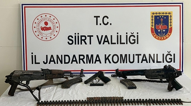 Siirt'te PKK'lı teröristlere ait mühimmat ele geçirildi