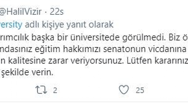 Sinop'ta üniversitenin yüz yüze eğitim anketi öğrencilerden tepki çekti