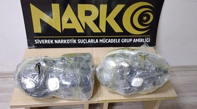 Siverek'te 8 kilo 700 gr esrar ele geçirildi