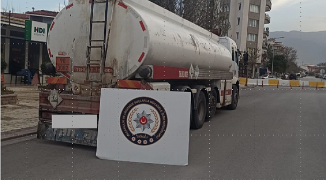 Şüphe ile durdurulan araçtan 23 bin litre kaçak akaryakıt çıktı