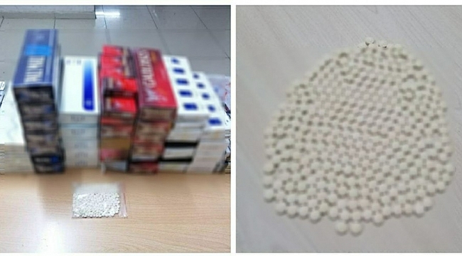 Şüphe üzerine durdurulan araçta uyuşturucu hap çıktı
