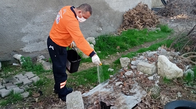 Tarsus'ta zararlılara karşı kış aylarında da mücadele