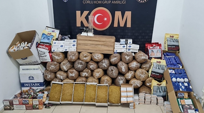 Tekirdağ'da tütün operasyonu: 9 gözaltı