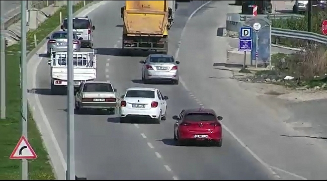 Trafikte makas atan sürücü KGYS'ye yakalandı