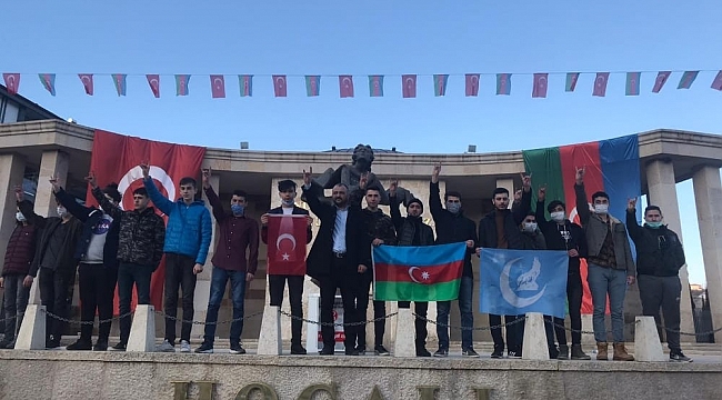 Ülkü Ocakları Hocalı anıtını ziyaret etti